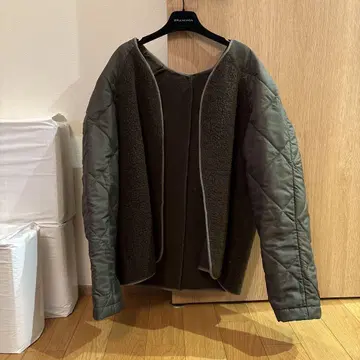 구제 올리브 그린 퀼팅