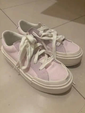 한국 CONVERSE 핑크 스니커즈 로우컷 24cm