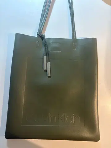 캘빈클라인 올리브 그린 토트백