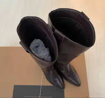 미사용 다크 브라운 롱 부츠
