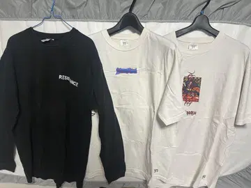 T셔츠 세트 블랙 화이트