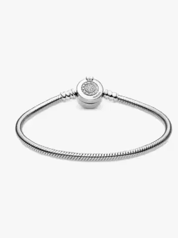 PANDORA Sparkling Crown O Snake Chain 17