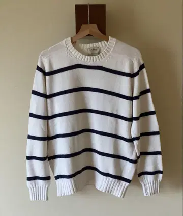 80s L.L.Bean 코튼 니트 스트라이프 래글런 USA제