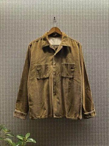 60s vintage fine-wave corduroy shirt