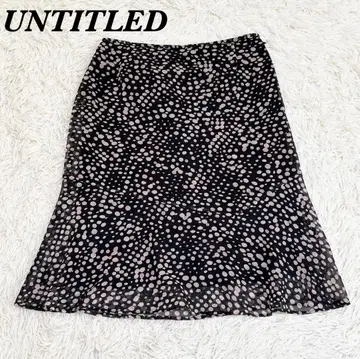 새상품급 UNTITLED 미디 스커트 2 블랙