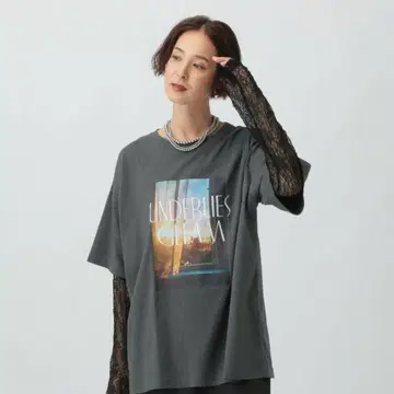 LEPSIM 렙심 포토 프린트 소매 레이어 T