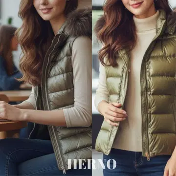 [ 미사용급 ] HERNO 헬노 다운 베스트 자켓 리버서블 44L 사이즈