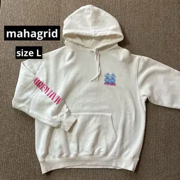 [ 한국 브랜드 ] MAHAGRID 후드 부착 후드티 화이트