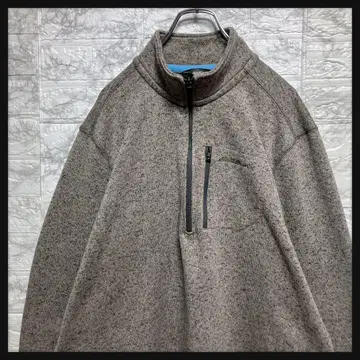 에디바우어 니트 하프 지퍼 가슴 포켓 루즈핏 XL 폴리에스테르