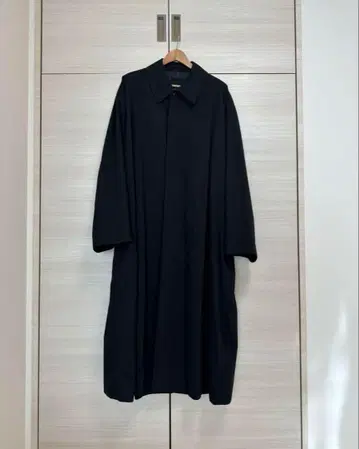 블랙 스텐카라 코트 롱