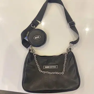 BASIC COTTON 블랙 숄더백 BCN 파우치 포함