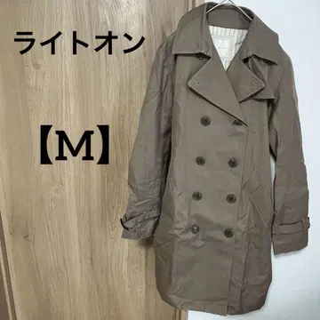 라이트온 [M] 브라운 더블 브레스트 트렌치코트