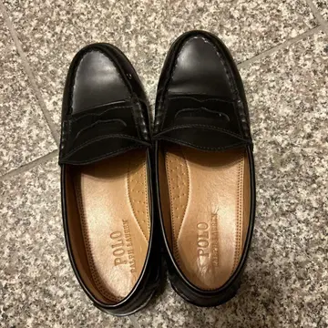 POLO 블랙 가죽 로퍼