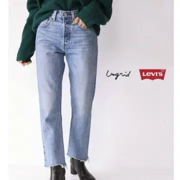 새상품급 Levis ungrid 별주 501 CROP DENIM
