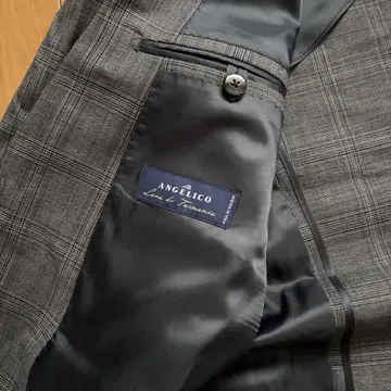 ANGELICO 그레이 계열 체크 수트 세트