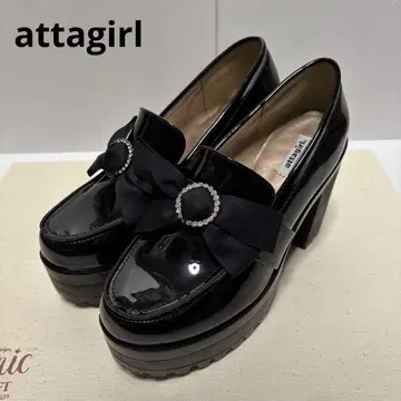 attagirl 아타걸 에나멜 리본 통굽 로퍼