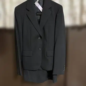 블랙 취업 정장 자켓 & 스커트 여성용 7호 사이즈