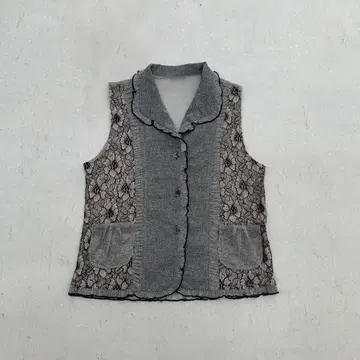 레이스 달린 그레이 슬리브리스 베스트
