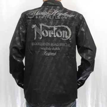 노튼 폴리스웨이드 워크 셔츠 253N1501 블랙 XL 바이크