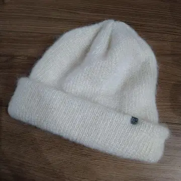 택 없음 미사용 CA4LA 모헤어 혼방 니트 캡 화이트