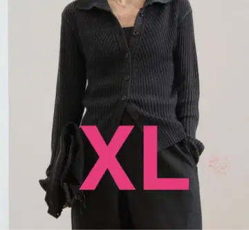유니클로 유 메리노 블렌드 하이넥 가디건 XL 다크 그레이