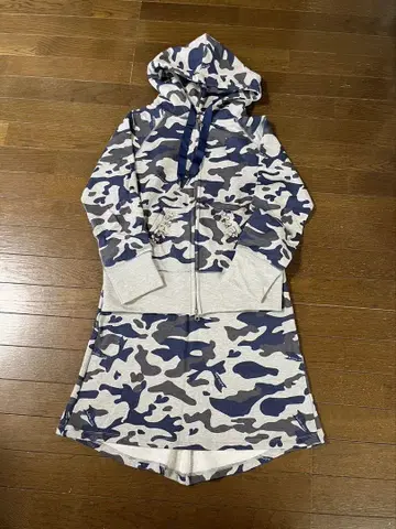 안드러브클로젯 카모 패턴 맨투맨 셋업