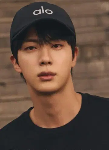 BTS 진 착용 alo yoga 캡 모자 한국 정품 새상품 블랙