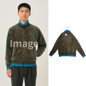 5201-1_1 PUMA 벨로아 트랙 자켓 카키/시안 M