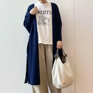 비어즐리 2021 롱 가디건 코튼 100% 워셔블 루즈핏