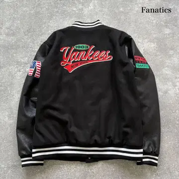 [Fanatics] 파나티쿠스 바시티 자켓 양키스 와펜 자수 2XL