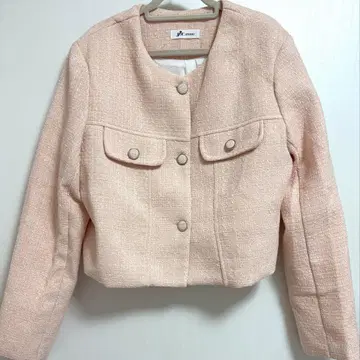 노카라 자켓 핑크