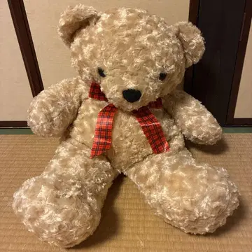 빅 사이즈 곰 봉제 인형 빨간색 리본 포함