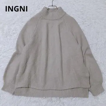 잉그 니트 스웨터 긴팔 루즈핏 모크넥 앞뒤 트임 가을 겨울