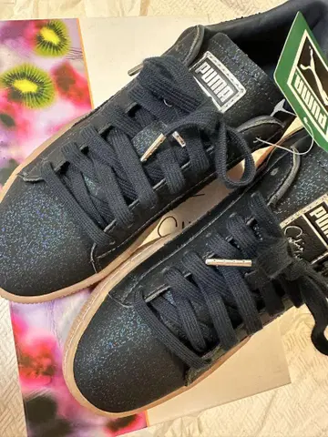 PUMA 블랙 글리터 스니커즈 소피아 웹스터