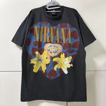 XL 닐바나 T셔츠 NIRVANA 사이즈 하트 쉐이프 박스