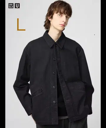 유니클로 U 오버 사이즈 컬러 데님 자켓 L 사이즈