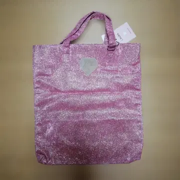 L'AURA 글리터 핑크 토트백 쇼핑백
