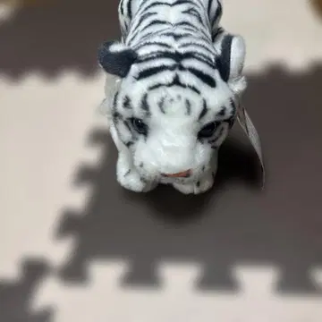 리얼 애니멀 맹수 엎드린 봉제 인형 화이트 타이거 봉제 인형