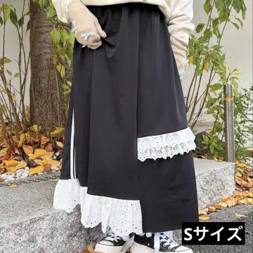 [ idem ] side line jersey lace skirt