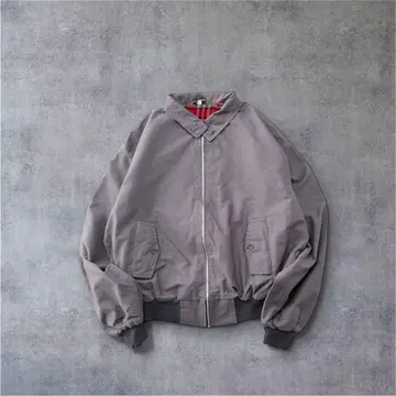 [레어 잉글랜드제] 해링턴 자켓 그레이 XXXL 안감 타탄 체크