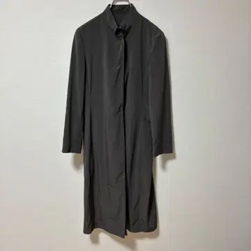 GIORGIO ARMANI 롱 코트 스프링 코트 차콜 그레이