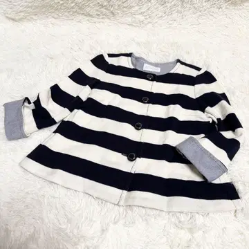 MACKINTOSH 노카라 보더 플레어 데님 자켓