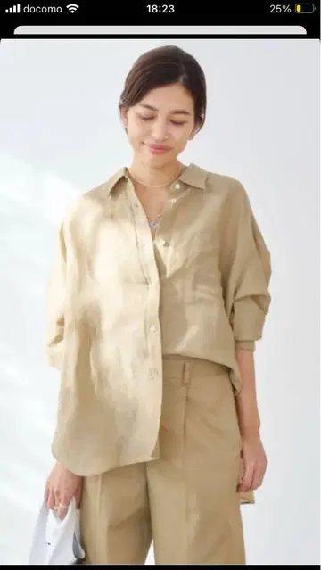 IENA 라미 리오셀 슬릿 셔츠 베이지 36