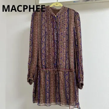 [ MACPHEE ] 페이즐리 무늬 튜닉 원피스