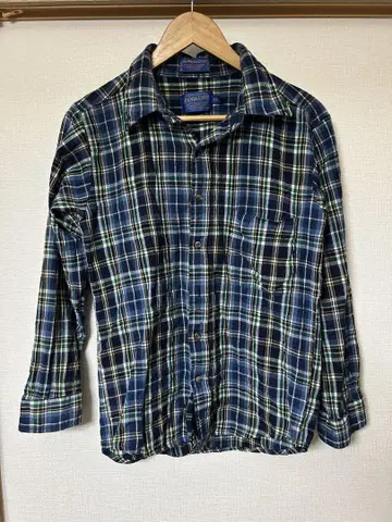 PENDLETON 플란넬 셔츠 TALL 울 100% 체크 무늬