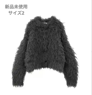 클라네 SHAGGY SHORT KNIT CARDIGAN