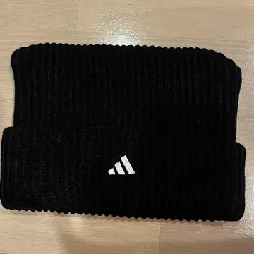 [미사용] adidas 블랙 니트 모자 고양이 귀
