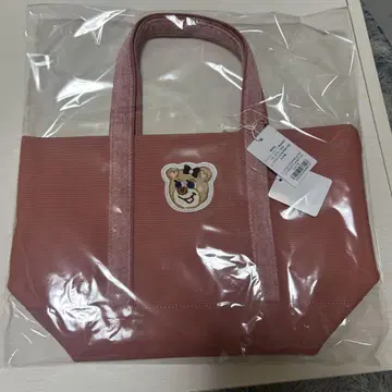 러브러리 바이 페이러 올드 테디 와펜 토트백 핑크