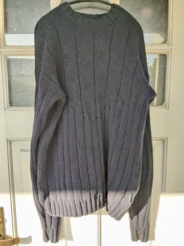 NAUTICA 케이블 니트 네이비 코튼 L 태국제