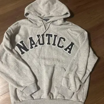 NAUTICA 그레이 후드 부착 후드티